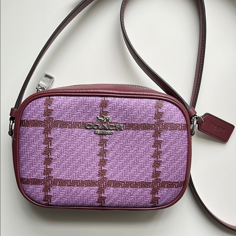 Coach, Plaid Mini bag Jamie, Silver Lavender Multi
